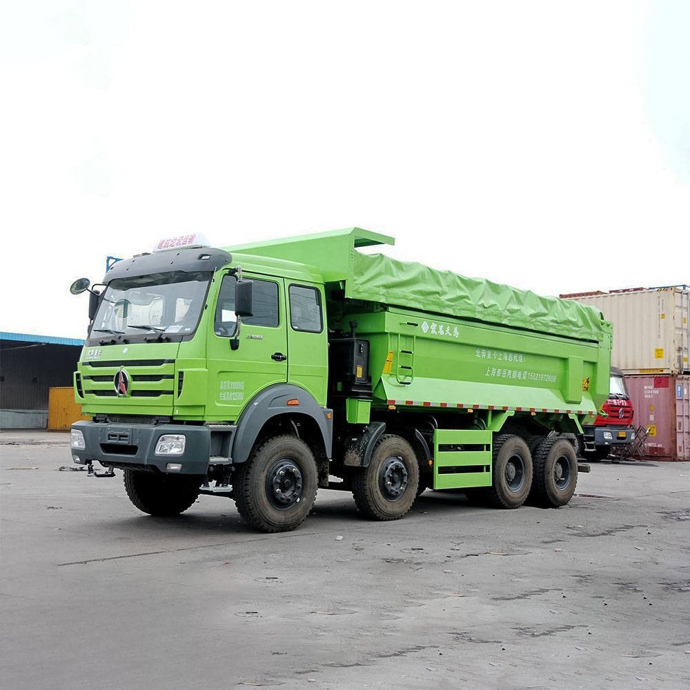 Beiben V3 8X4 375HP tipper truck with rear dump body for heavy-duty construction