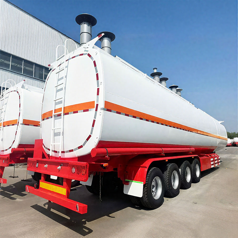 Heavy-duty asphalt tank trailer with 80m³ insulated tank and 4×16T axles for hot bitumen transport