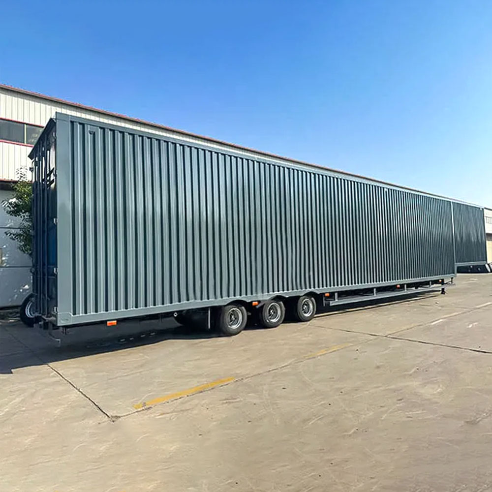 Durable van box cargo trailer for 50-ton load capacity logistics