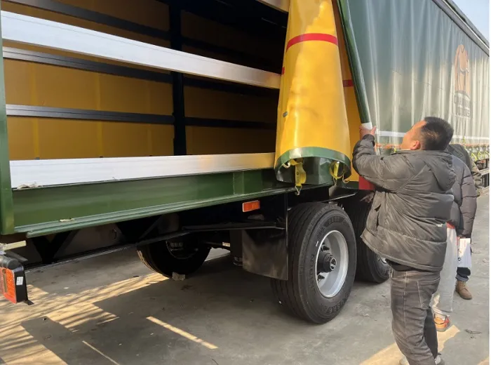 3 axle 40ft van box curtain side trailer for general freight and cargo transport