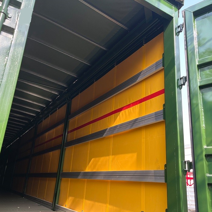 3 axle 40ft van box curtain side trailer for general freight and cargo transport