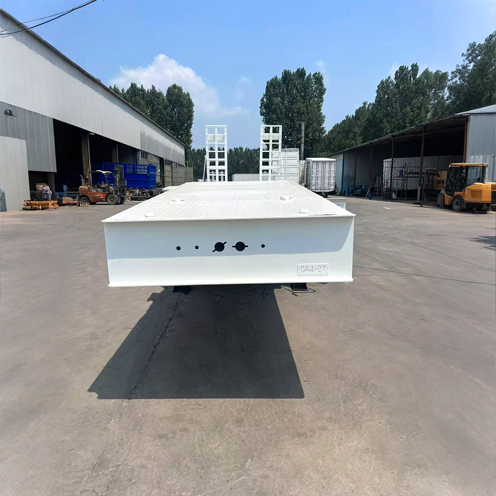 White 2 axle 40 ton lowbed trailer for transporting construction and industrial equipment