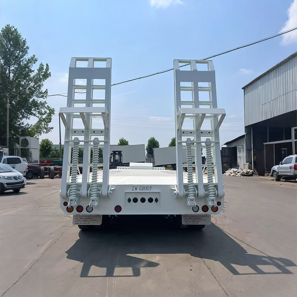 White 2 axle 40 ton lowbed trailer for transporting construction and industrial equipment