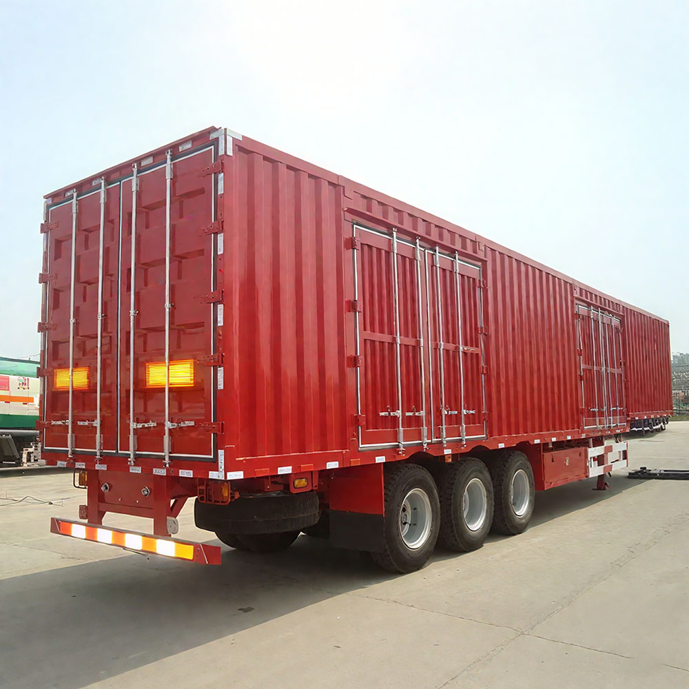 Heavy-duty 3 axle enclosed box semi trailer for bulk and palletized goods