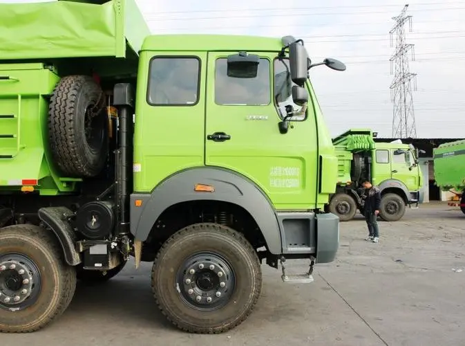 Beiben V3 8X4 375HP tipper truck with rear dump body for heavy-duty construction