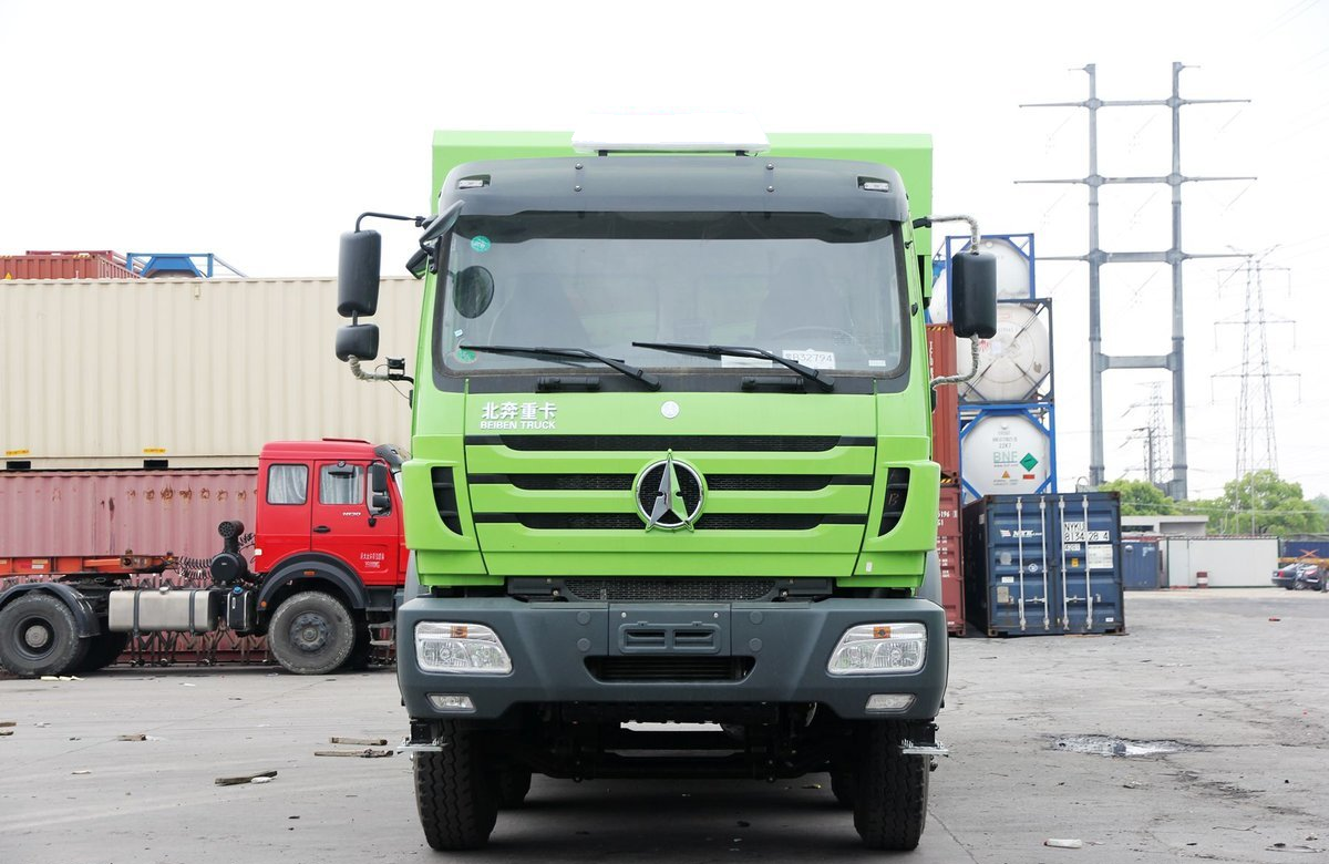 Beiben V3 8X4 375HP tipper truck with rear dump body for heavy-duty construction