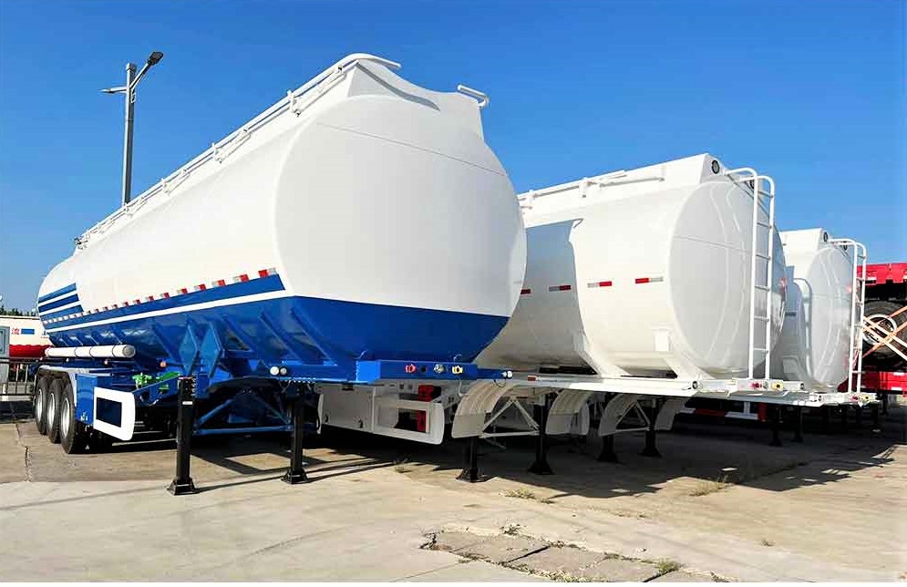 3 axle carbon steel fuel tanker trailer for diesel and gasoline transportation